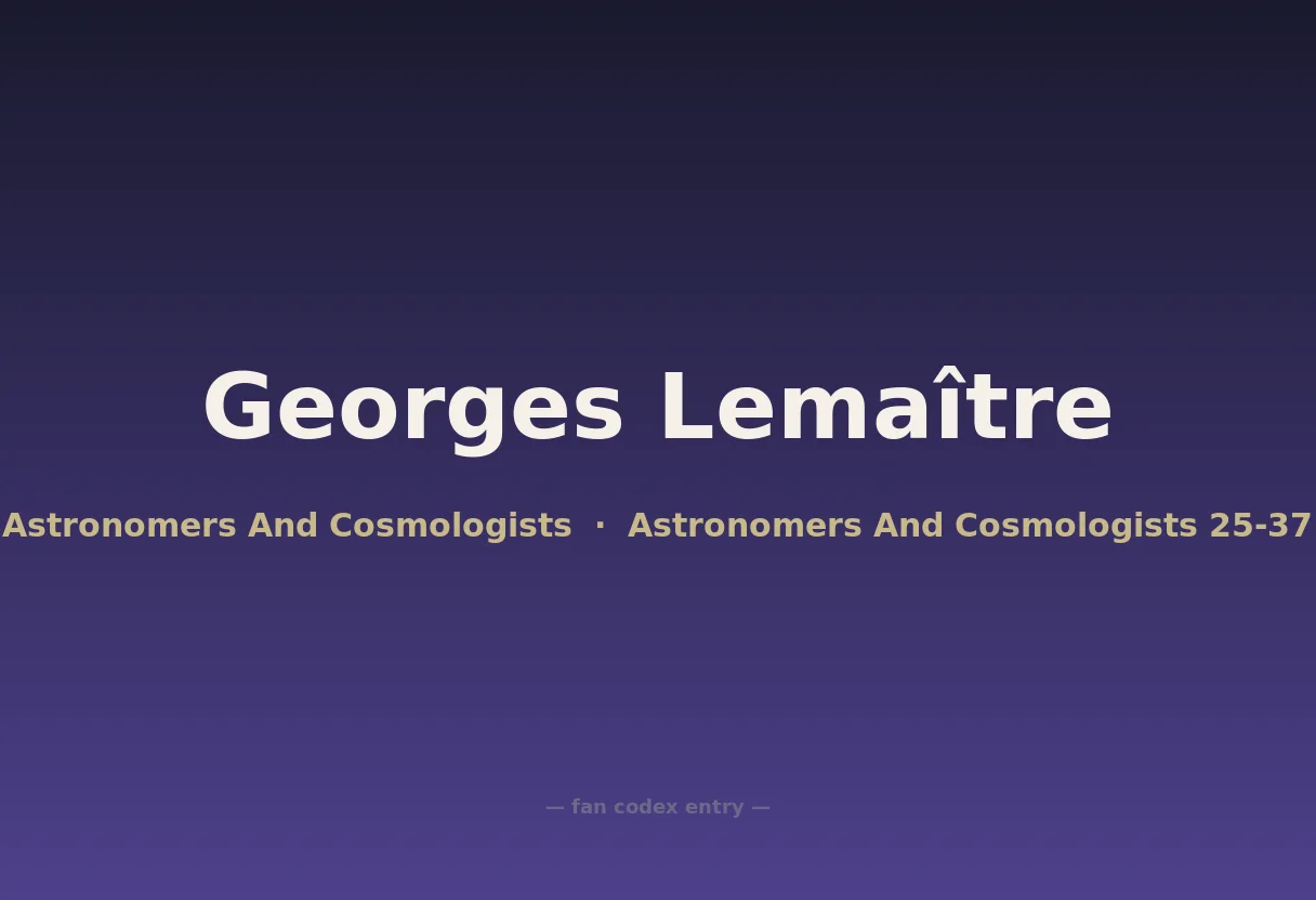Georges Lemaître