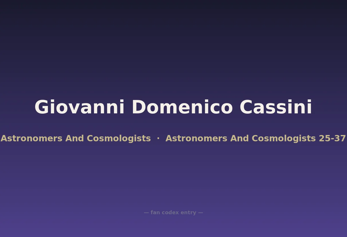 Giovanni Domenico Cassini